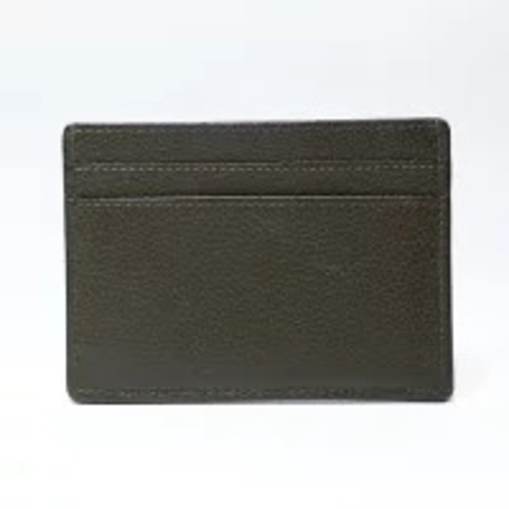 Saint Laurent Yves leather Card Case Wallet Khaki Green